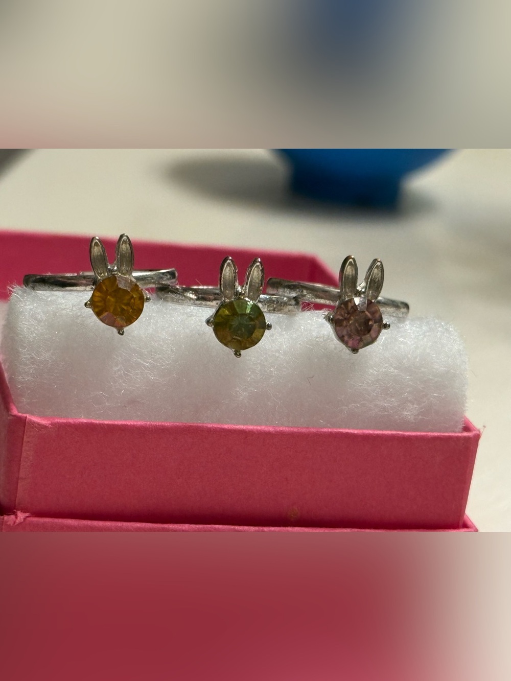 Set of 3 children’s super cute butterfly rings for girls!